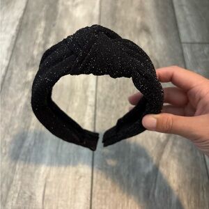 Elegant Black Glitter Headband